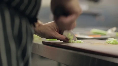 Chopping Celery Video stock 77034529