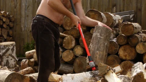 Chopping of firewood Stock Footage 51115736