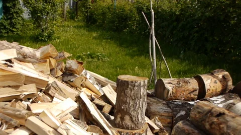 Chopping of firewood Stock Footage 51116862
