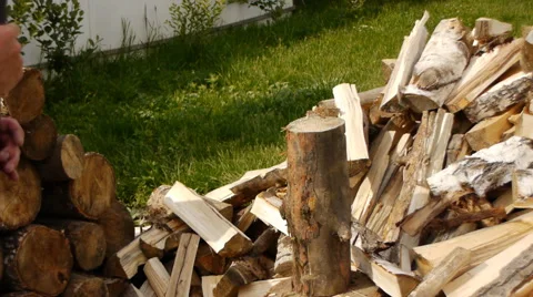 Chopping of firewood Stock Footage 51116953