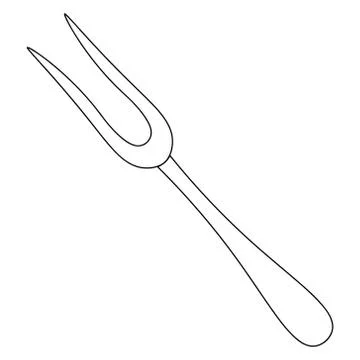 Chopping fork. Sketch. Vector illustration. Illustration