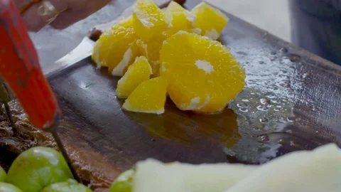 Chopping fruit Stock Footage 108690295