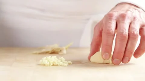 Chopping ginger finely Stock-Footage 24661825