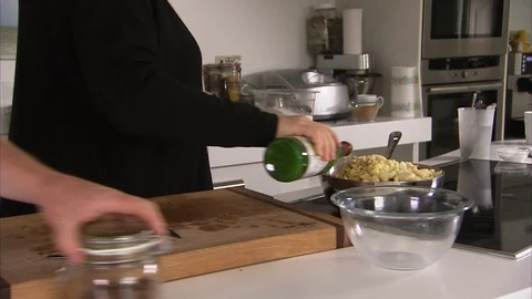 Chopping ginger in small pieces Stock Footage 88040502