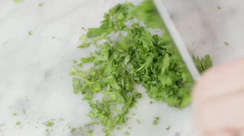 Chopping Herbs 스톡 동영상 12733447