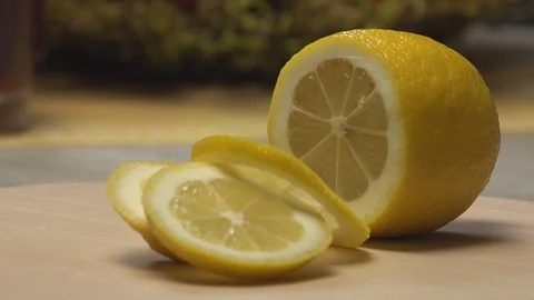 Chopping Lemon Stock Footage 98047019
