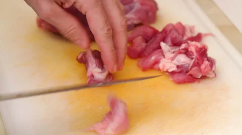 Chopping meat Stock Footage 35843439