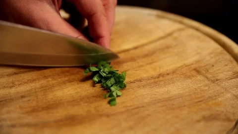 Chopping of Mint Leaves Video stock 90952543