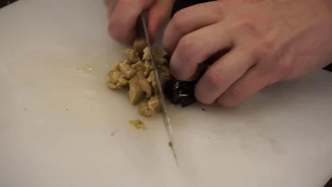 Chopping olives Stock Footage 113527627