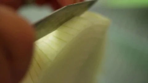 Chopping an Onion Stock Footage 75212554