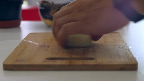 Chopping onion Stock Footage 128427516