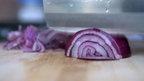 Chopping onion. Stock Footage 132011655