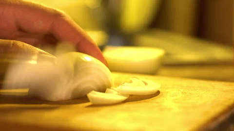 Chopping Onion Stock Footage 255672102