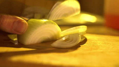 Chopping Onion Stock Footage 255672136