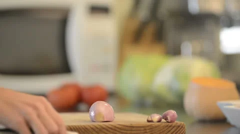 Chopping onions Stock Footage 24631811