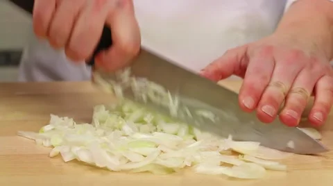 Chopping Onions Stock Footage 48239029