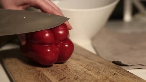 Chopping paprica Stock-Footage 72228446