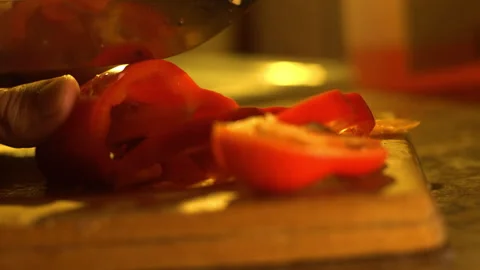 Chopping Pepper Stock Footage 255672103