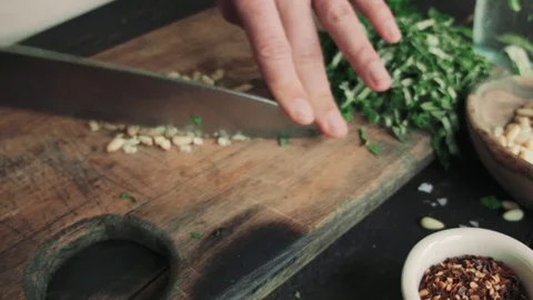 Chopping Pine Nuts Vídeos de archivo 78648892