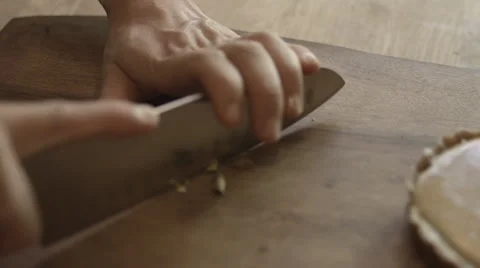 Chopping Pistachios Stock Footage 50185991