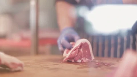 Chopping Pork Video stock 77034153