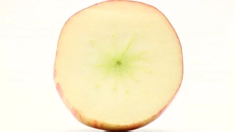 Chopping slices of vegetables on white background. stop motion animation loop. Stock Footage 81202396