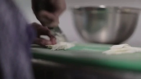 Chopping Turnip Stock Footage 77034342