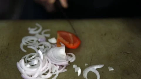 Chopping Vegetables Stock Footage 133102987