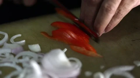 Chopping Vegetables Stock Footage 133102988