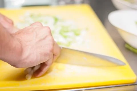 Chopping vegetables Stock Photos
