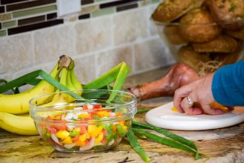 Chopping Vegetables Stock Photos