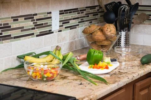 Chopping Vegetables Stock Photos