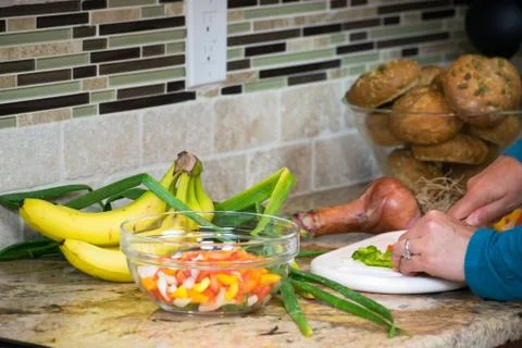 Chopping Vegetables Stock Photos