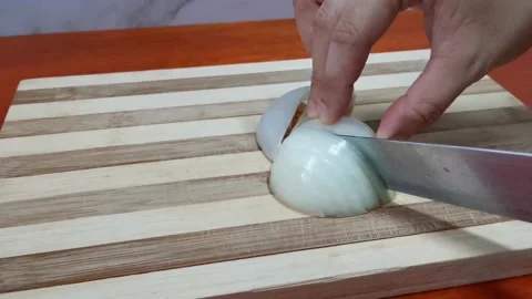 Chopping White Onion Stock Footage 162879885