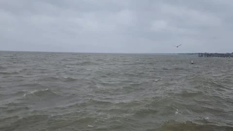 Choppy Ocean Bay Stock Footage 274037232
