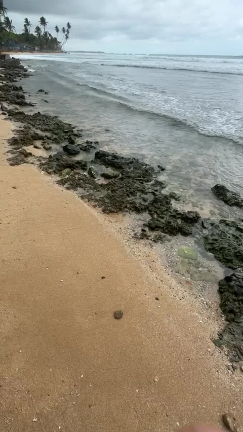 The Choppy Ocean Before The Storm Stock Footage 253713889