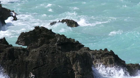 Choppy sea in Bermuda Stock Footage 67571833