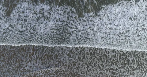 Choppy waves breaking on the beach Stock Footage 132758470