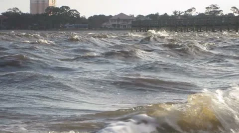 Choppy waves in the Halifax River 스톡 동영상 8948986