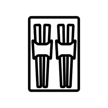 Chopstick kitchen ware set icon vector outline illustration Illustrazione stock