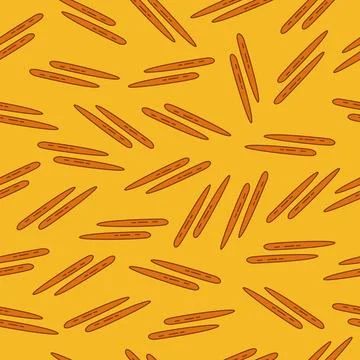 Chopstick seamless pattern background. Wooden chopstick line motif doodle Stock Illustration