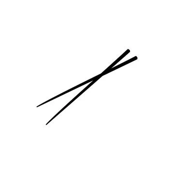 Chopstick Silhouette Stock Illustration