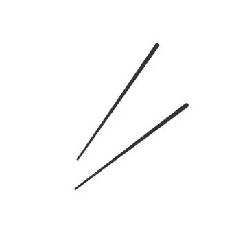 Chopsticks icon flat Stock Illustration