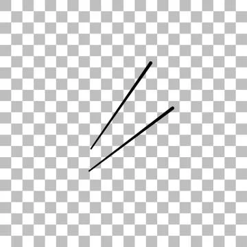 Chopsticks icon flat Illustrazione stock