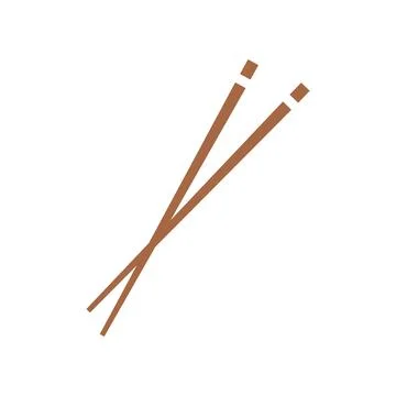 Chopsticks icon logo design template Stock Illustration