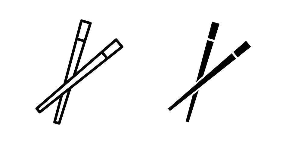 Chopsticks icon set. Vector EPS 10 Illustrazione stock