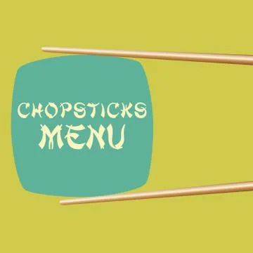 Chopsticks menu Stock Illustration