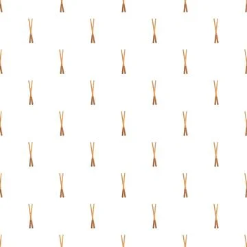 Chopsticks seamless pattern creating an asian food background Illustrazione stock