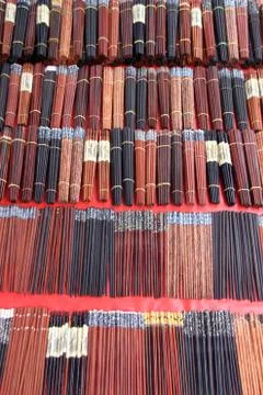 Chopsticks on the table Stock Photos