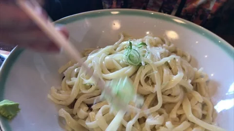 Chopsticks Udon Stock Footage 153270560